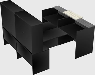 Shared u-shaped reception desks