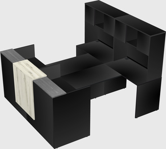 Shared u-shaped reception desks