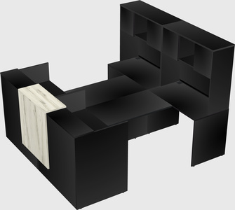 Shared u-shaped reception desks