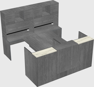 Shared u-shaped reception desks