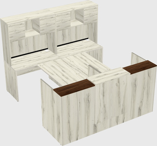 Shared u-shaped reception desks