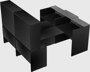Shared u-shaped reception desks