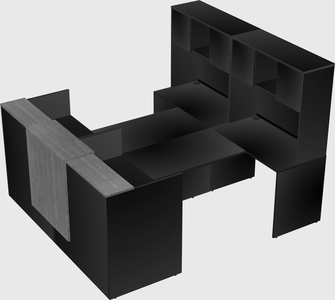 Shared u-shaped reception desks