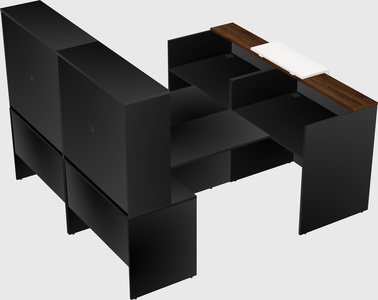 Shared u-shaped reception desks