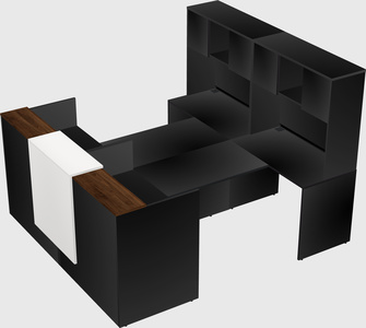 Shared u-shaped reception desks