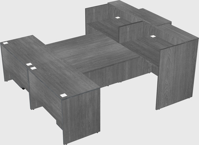 Shared u-shaped reception desks