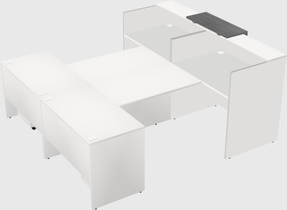 Shared u-shaped reception desks