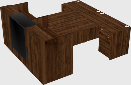 Shared u-shaped reception desks