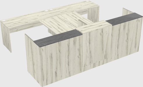 Shared u-shaped reception desks