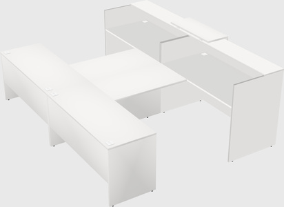Shared u-shaped reception desks