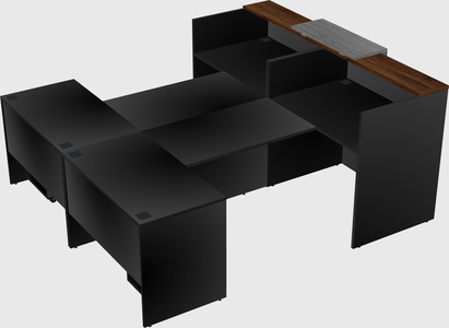 Shared u-shaped reception desks