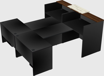 Shared u-shaped reception desks