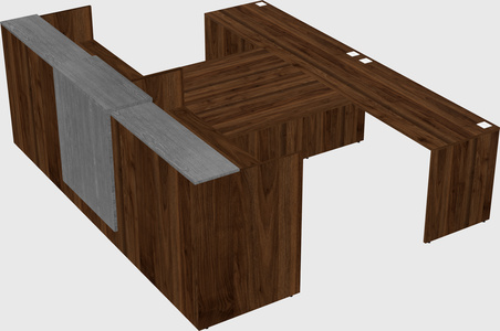 Shared u-shaped reception desks