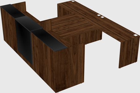 Shared u-shaped reception desks