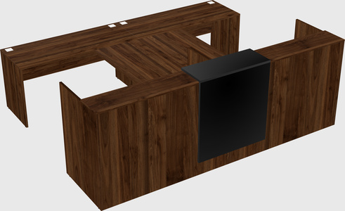 Shared u-shaped reception desks