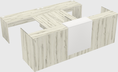 Shared u-shaped reception desks