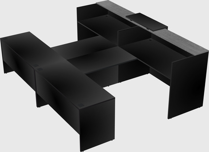 Shared u-shaped reception desks