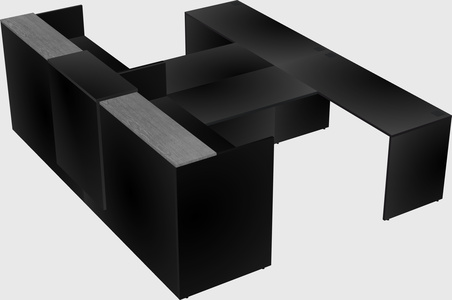 Shared u-shaped reception desks