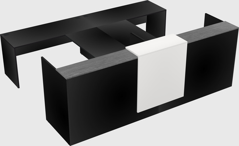 Shared u-shaped reception desks