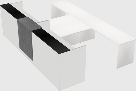 Shared u-shaped reception desks