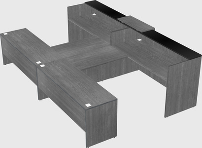 Shared u-shaped reception desks
