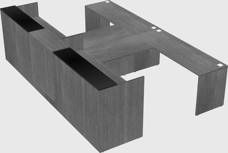 Shared u-shaped reception desks