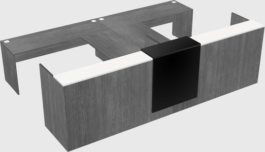 Shared u-shaped reception desks
