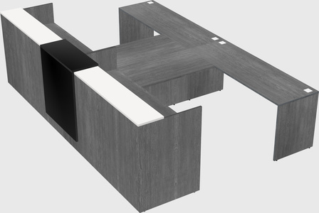 Shared u-shaped reception desks