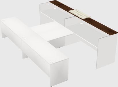 Shared u-shaped reception desks