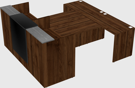 Shared u-shaped reception desks