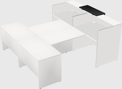 Shared u-shaped reception desks