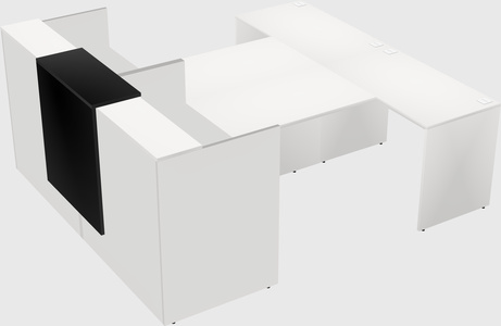 Shared u-shaped reception desks