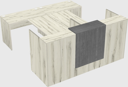 Shared u-shaped reception desks