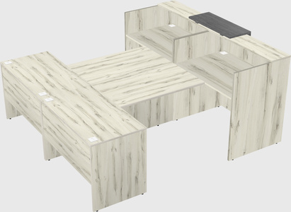 Shared u-shaped reception desks