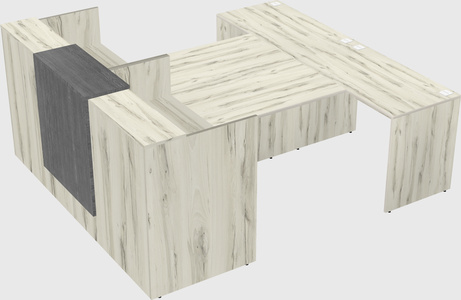 Shared u-shaped reception desks