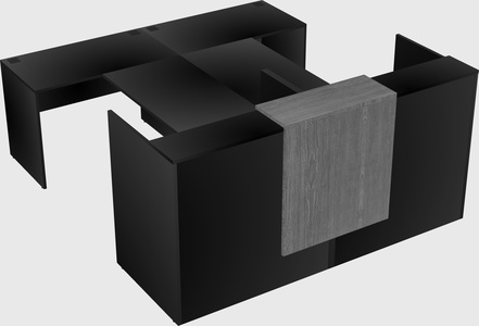 Shared u-shaped reception desks