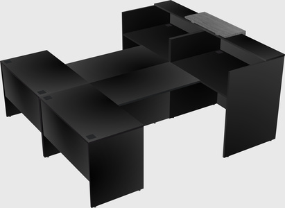Shared u-shaped reception desks