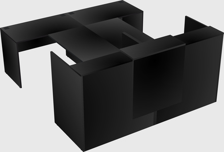 Shared u-shaped reception desks