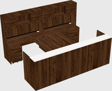 Shared u-shaped reception desks