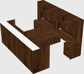 Shared u-shaped reception desks