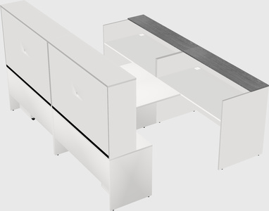 Shared u-shaped reception desks