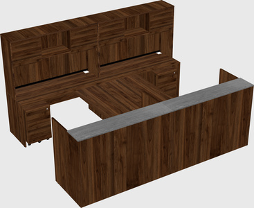 Shared u-shaped reception desks