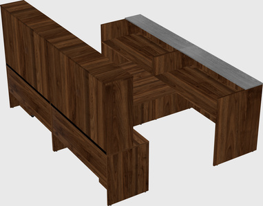 Shared u-shaped reception desks