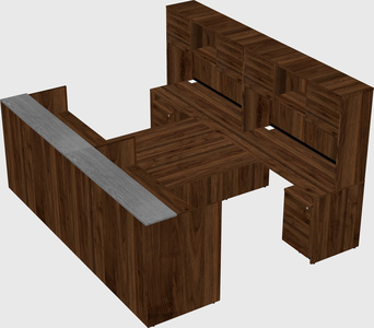 Shared u-shaped reception desks