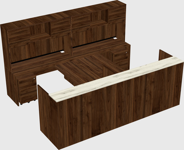 Shared u-shaped reception desks