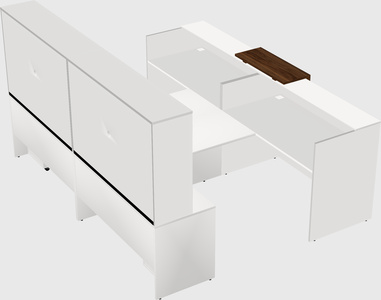 Shared u-shaped reception desks