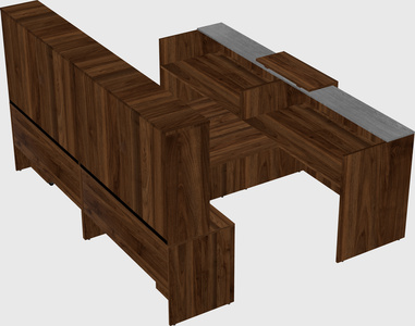 Shared u-shaped reception desks