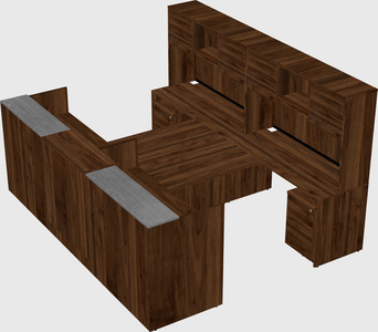 Shared u-shaped reception desks