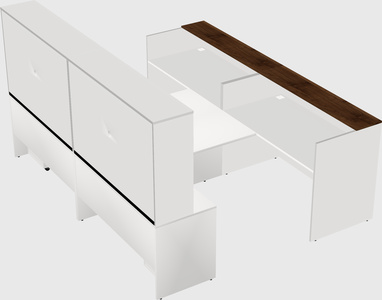 Shared u-shaped reception desks