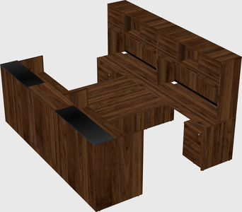 Shared u-shaped reception desks